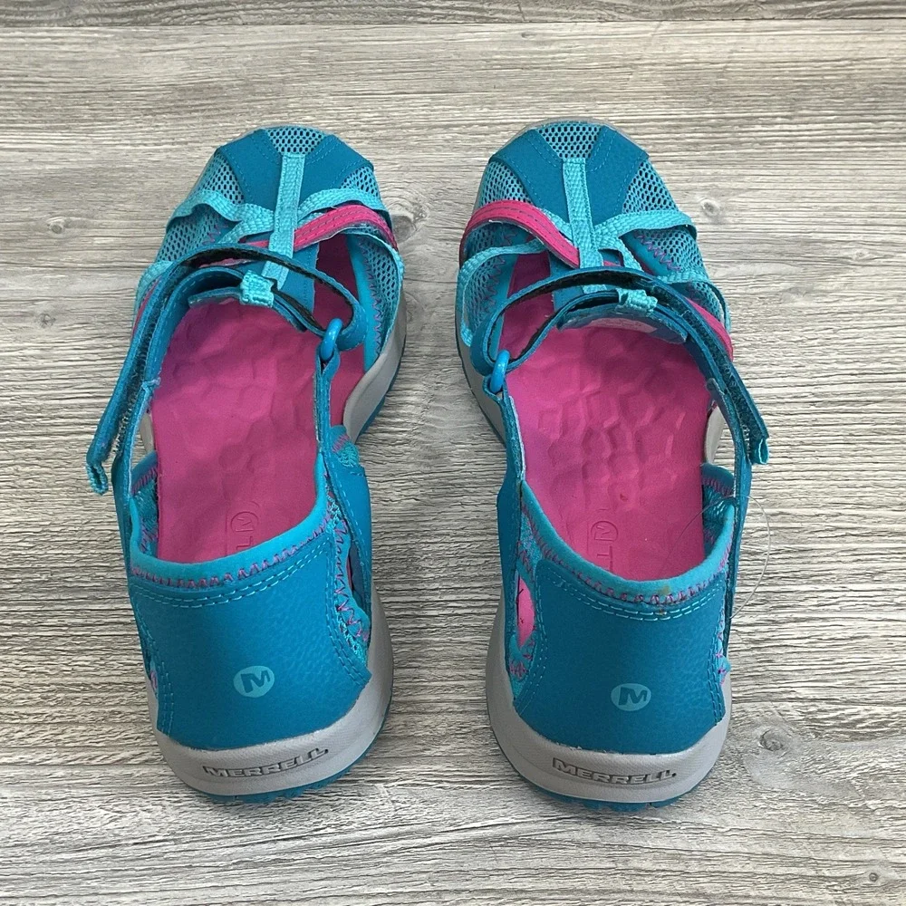 Merrell Dragonfly Sports Sandals Kids Youth Girls MK164456 Turquoise Size 7 M